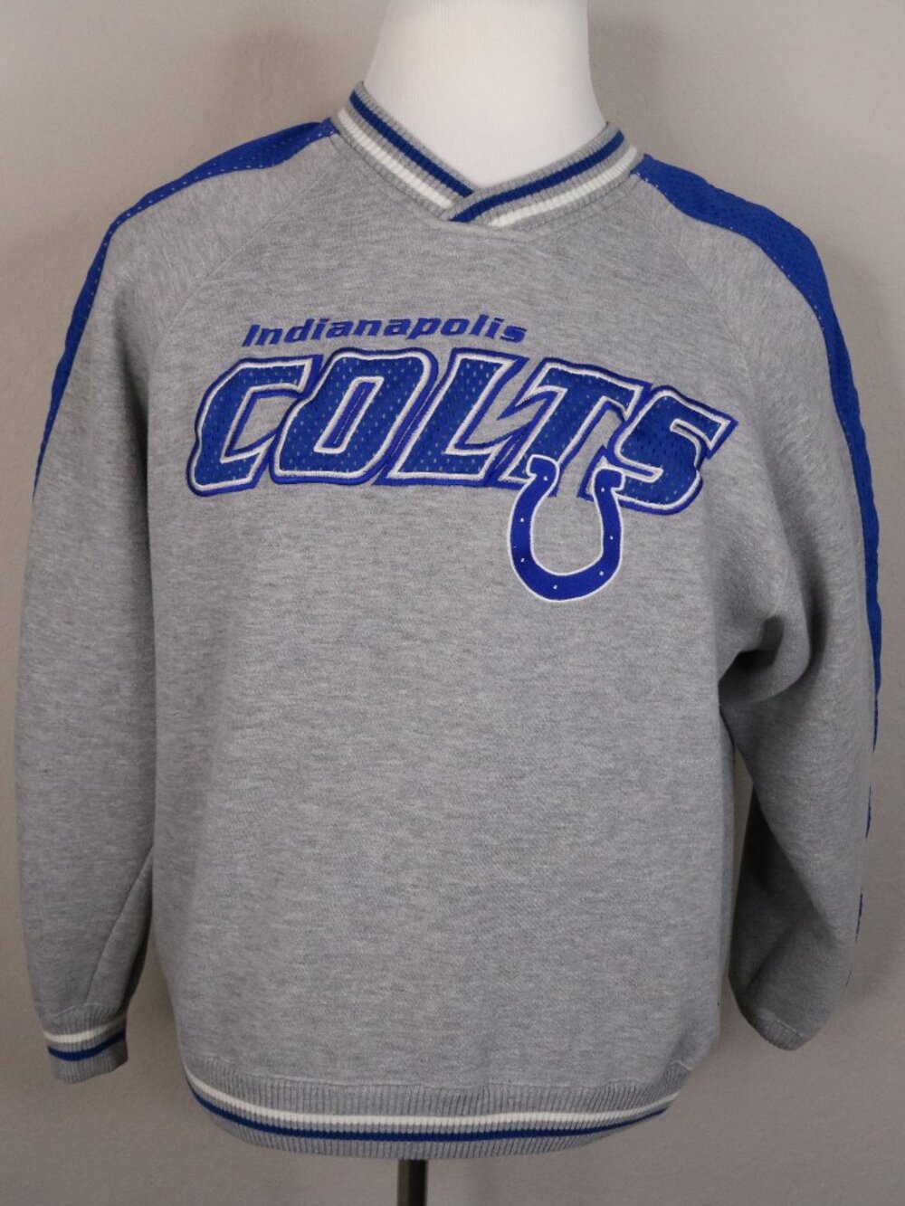 Vintage LEE SPORT Indianapolis Colts Sweater Sweatshirt * Medium M * Good * NFL